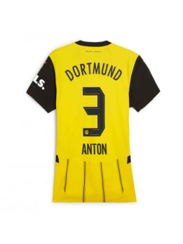 Borussia Dortmund Waldemar Anton #3 Replika Hemmakläder Dam 2024-25 Kortärmad